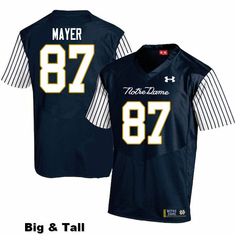 Men's NCAA Notre Dame Fighting Irish #87 Michael Mayer Stitched College Under Armour Authentic Navy Big & Tall Alternate Football Jersey IU10K21KL